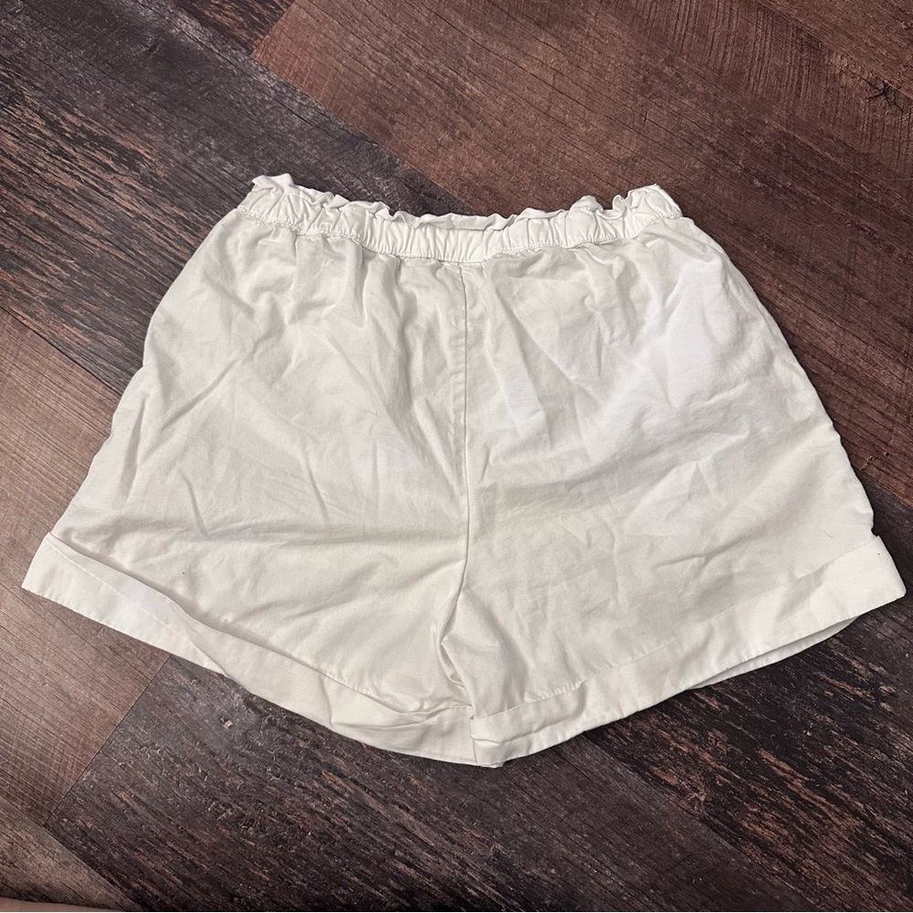 Polo by Ralph Lauren Girl's White Elastic-Waist Cotton Shorts